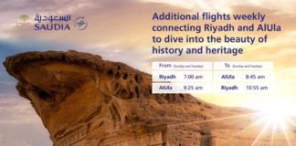 Saudia adds new flights to Alula, A place of Heritage for the world