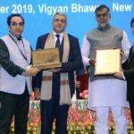Mr. Piyush Tiwari and Mr Vijay Dutt receiving the award at NTA