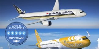 Singapore Airlines and Scoot awarded Skytrax a 5-Star health and safety rating
