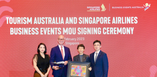 Tourism Australia and Singapore Airlines enter MOU to boost business events to Australia