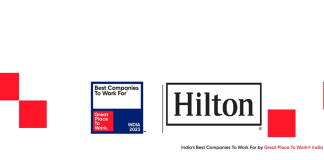Hilton India ranked No 1 company in ‘India’s Best companies to work for’