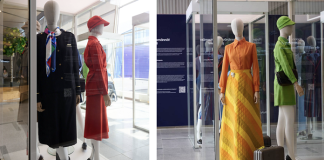 Finnair showcases vintage uniforms at Helsinki airport