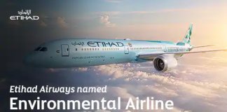 Etihad Airways named Environmental Airline of the Year 2023
