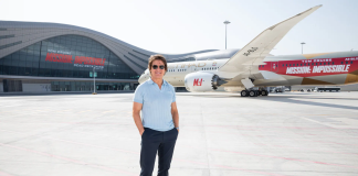 Abu Dhabi welcomes Tom Cruise on the first flight into Abu Dhabi International Airport’s new Midfield Terminal, to celebrate the upcoming release of Mission: Impossible – Dead Reckoning Part One