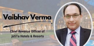 Vaibhav Verma was appointed as the new Chief Revenue Officer of jüSTa Hotels & Resorts
