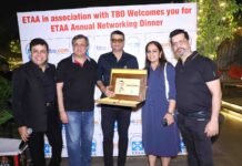 ETAA North India Hosts a Memorable Annual Dinner at Kylin Experience Skybar, New Delhi on 29th october 2025
